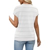 image:imageWIHOLL Short Sleeve Sweater for Women V Neck Trendy Summer Tops 2026 Spring Fashion Clothing Business Casual OutfitsWhite