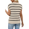 image:imageWIHOLL Short Sleeve Sweater for Women V Neck Trendy Summer Tops 2026 Spring Fashion Clothing Business Casual OutfitsZ  Black  Apricot