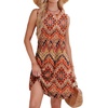 image:imageWIHOLL Summer Dresses for Women 2026 Loose Crew Neck Sleeveless Sundresses Casual Swimsuit Coverup with PocketsFloral 04
