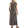 image:imageWIHOLL Summer Dresses for Women 2026 Maxi Dresses Long Flowy A Line Sleeveless Sundresses with PocketsCheetah Print