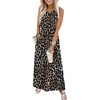 image:imageWIHOLL Summer Dresses for Women 2026 Maxi Dresses Long Flowy A Line Sleeveless Sundresses with PocketsCheetah Print