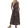 image:imageWIHOLL Summer Dresses for Women 2026 Maxi Dresses Long Flowy A Line Sleeveless Sundresses with PocketsColorful Flowers