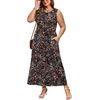 image:imageWIHOLL Summer Dresses for Women 2026 Maxi Dresses Long Flowy A Line Sleeveless Sundresses with PocketsColorful Flowers