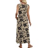 image:imageWIHOLL Summer Dresses for Women 2026 Maxi Dresses Long Flowy A Line Sleeveless Sundresses with PocketsFloral Black Flowers