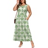 image:imageWIHOLL Summer Dresses for Women 2026 Maxi Dresses Long Flowy A Line Sleeveless Sundresses with PocketsFloral Green