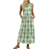 image:imageWIHOLL Summer Dresses for Women 2026 Maxi Dresses Long Flowy A Line Sleeveless Sundresses with PocketsFloral Green