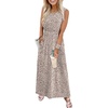 image:imageWIHOLL Summer Dresses for Women 2026 Maxi Dresses Long Flowy A Line Sleeveless Sundresses with PocketsLeopard Print