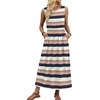 image:imageWIHOLL Summer Dresses for Women 2026 Maxi Dresses Long Flowy A Line Sleeveless Sundresses with PocketsMultistriped