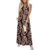 image:imageWIHOLL Summer Dresses for Women 2026 Maxi Dresses Long Flowy A Line Sleeveless Sundresses with PocketsPatterned Brown