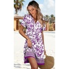 image:imageWIHOLL Summer Dresses for Women Casual V Neck Wedding Guest Dress Hawaiian Midi Dress Fashion Beach Vacation Clothes1violet Garden