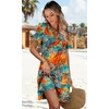 image:imageWIHOLL Summer Dresses for Women Casual V Neck Wedding Guest Dress Hawaiian Midi Dress Fashion Beach Vacation Clothes4coconut Flower