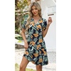image:imageWIHOLL Summer Dresses for Women Casual V Neck Wedding Guest Dress Hawaiian Midi Dress Fashion Beach Vacation Clothes4tropical Bloom