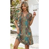 image:imageWIHOLL Summer Dresses for Women Casual V Neck Wedding Guest Dress Hawaiian Midi Dress Fashion Beach Vacation ClothesEthnic Print
