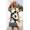 image:imageWIHOLL Summer Dresses for Women Casual V Neck Wedding Guest Dress Hawaiian Midi Dress Fashion Beach Vacation ClothesVintage Floral