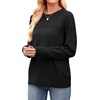 image:imageWIHOLL Sweaters for Women Crewneck Crochet Tops Long Sleeve 2026 Fall Winter Outfits Fashion ClothingBlack