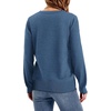 image:imageWIHOLL Sweaters for Women Crewneck Crochet Tops Long Sleeve 2026 Fall Winter Outfits Fashion ClothingBlue
