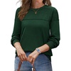 image:imageWIHOLL Sweaters for Women Crewneck Crochet Tops Long Sleeve 2026 Fall Winter Outfits Fashion ClothingGreen