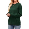 image:imageWIHOLL Sweaters for Women Crewneck Crochet Tops Long Sleeve 2026 Fall Winter Outfits Fashion ClothingGreen
