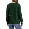 image:imageWIHOLL Sweaters for Women Crewneck Crochet Tops Long Sleeve 2026 Fall Winter Outfits Fashion ClothingGreen