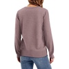 image:imageWIHOLL Sweaters for Women Crewneck Crochet Tops Long Sleeve 2026 Fall Winter Outfits Fashion ClothingLight Brown