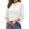 image:imageWIHOLL Sweaters for Women Crewneck Crochet Tops Long Sleeve 2026 Fall Winter Outfits Fashion ClothingWhite
