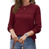 image:imageWIHOLL Sweaters for Women Crewneck Crochet Tops Long Sleeve 2026 Fall Winter Outfits Fashion ClothingWinered