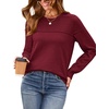 image:imageWIHOLL Sweaters for Women Crewneck Crochet Tops Long Sleeve 2026 Fall Winter Outfits Fashion ClothingWinered
