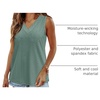 image:imageWIHOLL Tank Top for Women Summer Outfits V Neck T Shirts Trendy Eyelet Sleeveless Basic Beach Vacation Clothes0bean Green