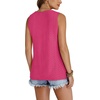 image:imageWIHOLL Tank Top for Women Summer Outfits V Neck T Shirts Trendy Eyelet Sleeveless Basic Beach Vacation Clothes2hot Pink