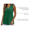 image:imageWIHOLL Tank Top for Women Summer Outfits V Neck T Shirts Trendy Eyelet Sleeveless Basic Beach Vacation ClothesDark Green