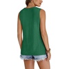 image:imageWIHOLL Tank Top for Women Summer Outfits V Neck T Shirts Trendy Eyelet Sleeveless Basic Beach Vacation ClothesDark Green