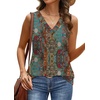 image:imageWIHOLL Tank Top for Women Summer Outfits V Neck T Shirts Trendy Eyelet Sleeveless Basic Beach Vacation ClothesEthnic Floral