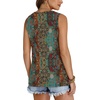 image:imageWIHOLL Tank Top for Women Summer Outfits V Neck T Shirts Trendy Eyelet Sleeveless Basic Beach Vacation ClothesEthnic Floral