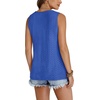 image:imageWIHOLL Tank Top for Women Summer Outfits V Neck T Shirts Trendy Eyelet Sleeveless Basic Beach Vacation ClothesKlein Blue