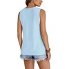 image:imageWIHOLL Tank Top for Women Summer Outfits V Neck T Shirts Trendy Eyelet Sleeveless Basic Beach Vacation ClothesLight Blue