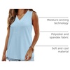 image:imageWIHOLL Tank Top for Women Summer Outfits V Neck T Shirts Trendy Eyelet Sleeveless Basic Beach Vacation ClothesLight Blue