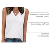 image:imageWIHOLL Tank Tops for Women Summer V Neck T Shirts Trendy Sleeveless Basic Tees Fashion Clothing0white