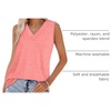 image:imageWIHOLL Tank Tops for Women Summer V Neck T Shirts Trendy Sleeveless Basic Tees Fashion Clothing1coral