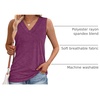 image:imageWIHOLL Tank Tops for Women Summer V Neck T Shirts Trendy Sleeveless Basic Tees Fashion Clothing1redpurple