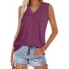 image:imageWIHOLL Tank Tops for Women Summer V Neck T Shirts Trendy Sleeveless Basic Tees Fashion Clothing1redpurple