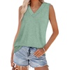 image:imageWIHOLL Tank Tops for Women Summer V Neck T Shirts Trendy Sleeveless Basic Tees Fashion Clothing2beangreen