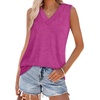 image:imageWIHOLL Tank Tops for Women Summer V Neck T Shirts Trendy Sleeveless Basic Tees Fashion Clothing2pink