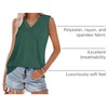 image:imageWIHOLL Tank Tops for Women Summer V Neck T Shirts Trendy Sleeveless Basic Tees Fashion Clothing3green