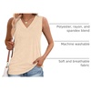 image:imageWIHOLL Tank Tops for Women Summer V Neck T Shirts Trendy Sleeveless Basic Tees Fashion Clothing4apricot