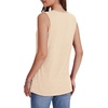 image:imageWIHOLL Tank Tops for Women Summer V Neck T Shirts Trendy Sleeveless Basic Tees Fashion Clothing4apricot
