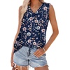 image:imageWIHOLL Tank Tops for Women Summer V Neck T Shirts Trendy Sleeveless Basic Tees Fashion Clothing5blue Flower