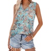 image:imageWIHOLL Tank Tops for Women Summer V Neck T Shirts Trendy Sleeveless Basic Tees Fashion Clothing5blue Paisley