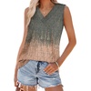 image:imageWIHOLL Tank Tops for Women Summer V Neck T Shirts Trendy Sleeveless Basic Tees Fashion Clothing5graypink Gradient