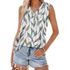 image:imageWIHOLL Tank Tops for Women Summer V Neck T Shirts Trendy Sleeveless Basic Tees Fashion Clothing5multi Leaf