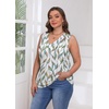 image:imageWIHOLL Tank Tops for Women Summer V Neck T Shirts Trendy Sleeveless Basic Tees Fashion Clothing5multi Leaf